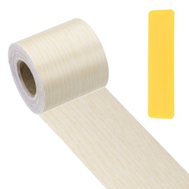 PATIKIL Wood Grain Repair Tape 2" x33', Self Adhesive Realistic Textured Repair Patch Peel and Stick Wood Tape with Scraper for Floor Door Window Furniture Table White Oak