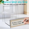 Boloyo Acrylic Display Stand with Sign Plate, 6PC Clear Display
