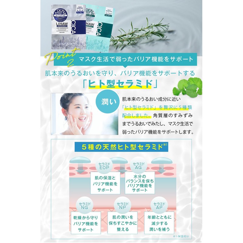 LIHAW (Rehow) Brightening Mask (For Rough Skin / Drying), CICA