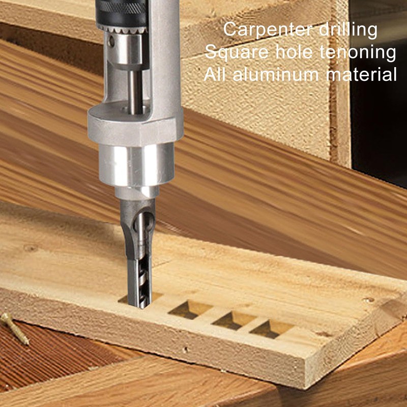 Square Hole Drill Bit Adapter for 38-43mm Drill Chucks 19mm
