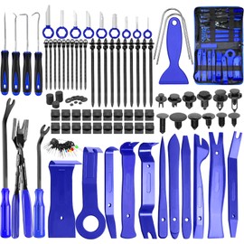 Doaho 238Pcs Trim Removal Tool,Fastener Remover Plastic Pry Tool Kit,Adhesive Cable Clips Auto Push Pin Bumper Retainer Clip Set with Storage Bag for Panel,Radio,Stereo,Audio,Dash, Window