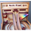 Woodworking plan for a marble pinball game in wood