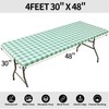 Smiry Rectangle Picnic Table Cloth, Elastic Waterproof Fitted Vinyl Tablecloths,