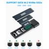 RSHTECH M.2 NVMe SSD Enclosure, 10Gbps NVMe SATA SSD Caddy