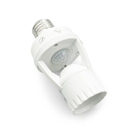 LED E27 Motion Sensor Socket AC10-240V 60W Max 1 Piece White