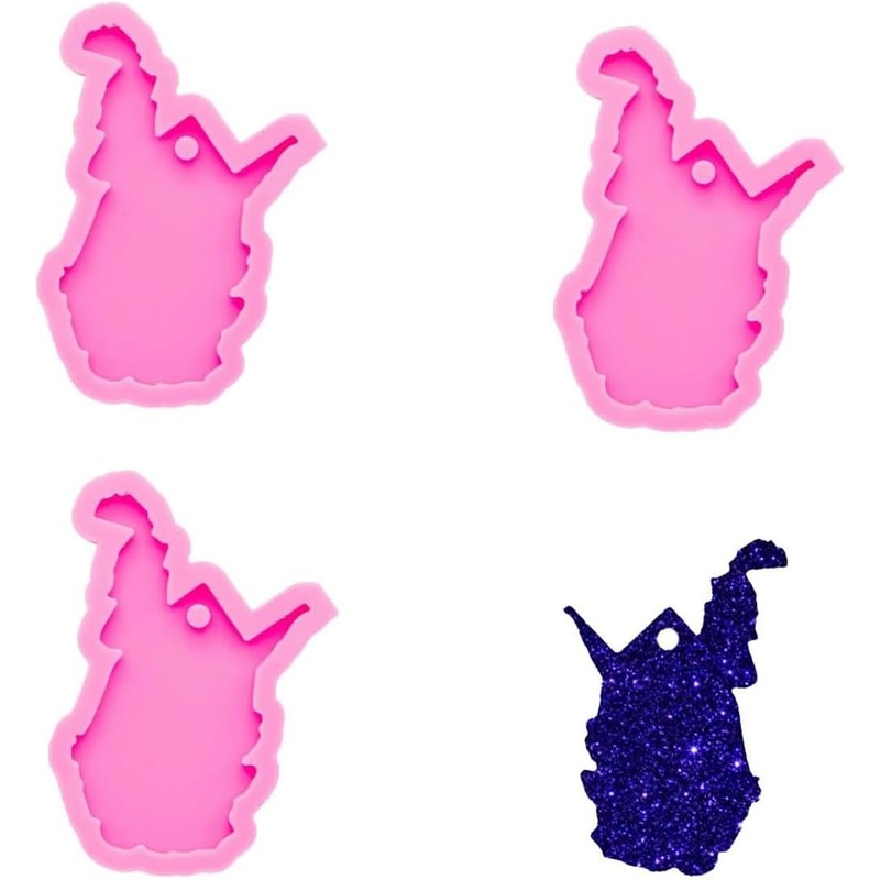 3 moldes de silicona brillante en forma de Florida Estados