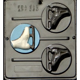 Ice Skate Lollipop Chocolate Candy Mold 280