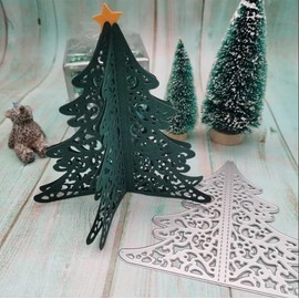 3D Christmas Tree Metal Die Cuts, 3D Christmas Tree Metal Cutting Dies Cut Stencils for DIY Scrapbooking Cards Decorative Embossing Paper Dies for Scrapbooking Card Making