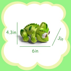 ZonHoriz Lizard Plush, Cute Cartoon Chameleon Stuffed Toy with Hidden Magnet