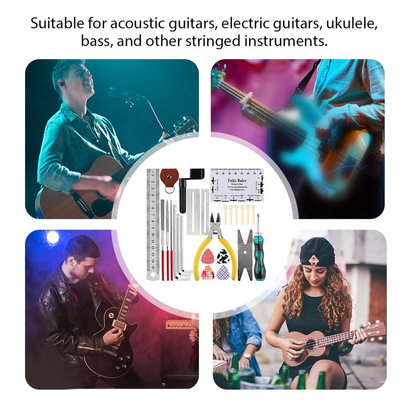 26 PCS Guitar Repairing Tool Kit with Carry Bag Maintenance