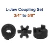 uxcell 3/4" to 5/8" L090 Flexible 3-Piece L-Jaw Coupling Coupler