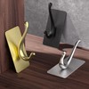 JCHOUS Towel Hooks, Solid Alloy Adhesive Wall Hooks for Hanging,