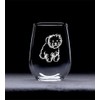 Westie themed, dog stemless wine glass, 17 oz.