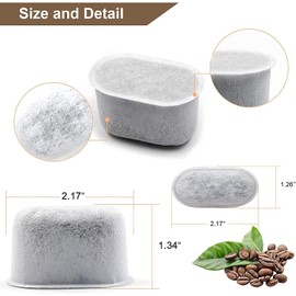 6Packs Replacement Water Filters for Breville BWF100 Charcoal Activated by PurePro BES980 BES920 BEP920 BES840 BES870 BES900 BES870 BES860 BES840 BKC700 BKC600 BWF100