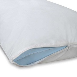 Pillow Protector Zipperd Queen 20x30 - White - Pack of 12