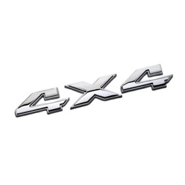 (APOSITV) 4x4 Emblem Car Sticker Car Emblem Large Size Car Sticker 21cm x 3.3cm (Silver)