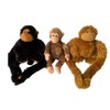 Weighted stuffed animal, monkey with 3 lbs, washable plush weighted