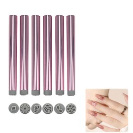 TELAIN DIY Nail Art Stamper Kit for Precise Designs, Includes 6 Nail Pens with Flowers and Butterfly Motifs, Compact and Portable for All Occasions