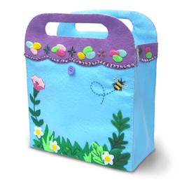 MerryStockings Easter Egg Basket Felt Tote Kit Felt Tote Kit. DIY, Sequins, Embellishments and Instructions, a Complete kit Ready for Your Creativity to Decorate for Easter!