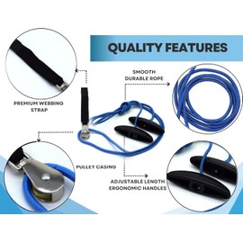 LiftAid Metal Shoulder Pulley for Physical Therapy with Exercise Guide - Improves Shoulder Strength & Range of Motion - Reduces Pain, Helps in Muscle Recovery - Physical Therapy Equipment (Blue-Metal)