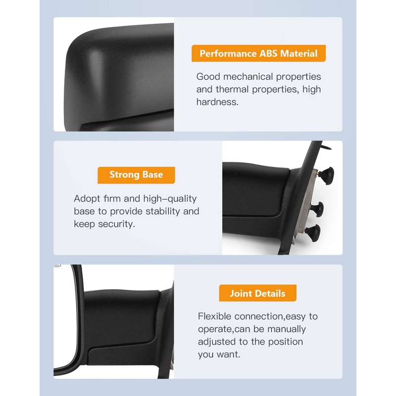 ITOPUP Towing Mirrors Fit 2002-2008 For Dodge For Ram 1500