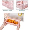 WDDP 3-Piece Set Extendable Fridge Organiser, Fridge Drawer Organiser, Adjustable
