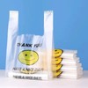 Smile Face Plastic Bags, Pink Grocery, Shopping Bag, Restaurants, Convenience