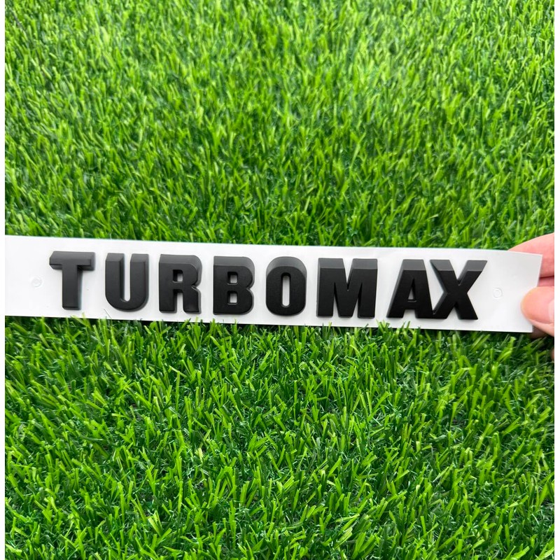 2PC 2024-2025 Turbomax Emblems 3D Badge Nameplate Hood Letters Logo