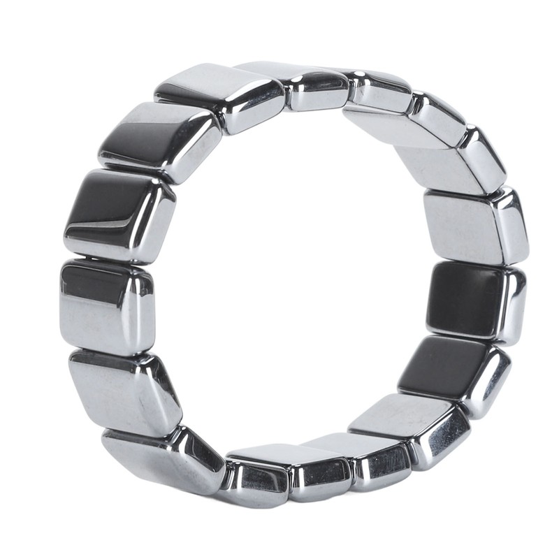 Terahertz Rectangle Bead Bracelet Energy Stone Fashion Unisex Terahertz Elastic