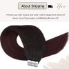 Moresoo Burgundy Balayage Hair Extensions Tape in Human Hair Extensions