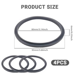 Sealing Gaskets Replacement Spare Parts for Nutribullet 900W, OIHCAZ 4 Pcs Rubber Seal Rings Accessories Compatible with Nutribullet Blender Blade