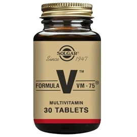 SOLGAR Solgar Formula VM-75 Tablets - Pack of 30 - Helps Reduce Tiredness and Fatigue - Multivitamin Including Vitamins B and C - Vegan, Kosher and Gluten-Free