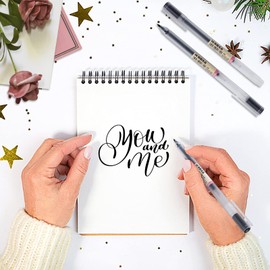 Premium Black Gel Pens, [0.5mm] Extra Fine Point Pens Smooth Writing Ballpoint Pens for Japanese Office School Stationery Supply (12 Packs)