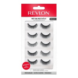 Pack de Pestañas Revlon Multidimensionales, Modelo 5, de Mink Sintético Negro