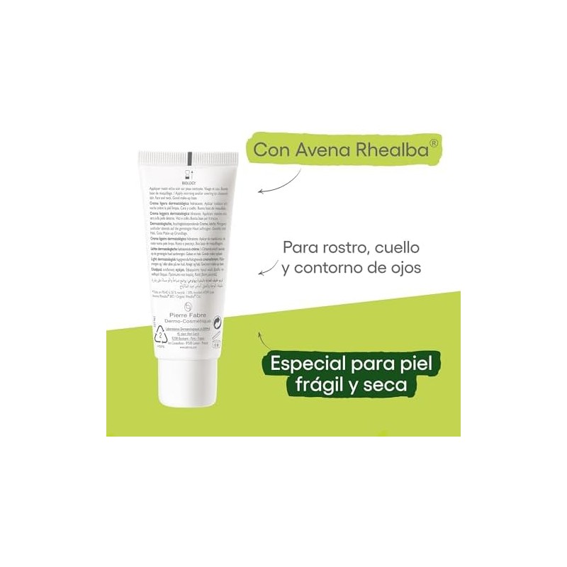 ADERMA, Biology Crema Hidratante Ligera Dermatológica, Para Piel Frágil Normal