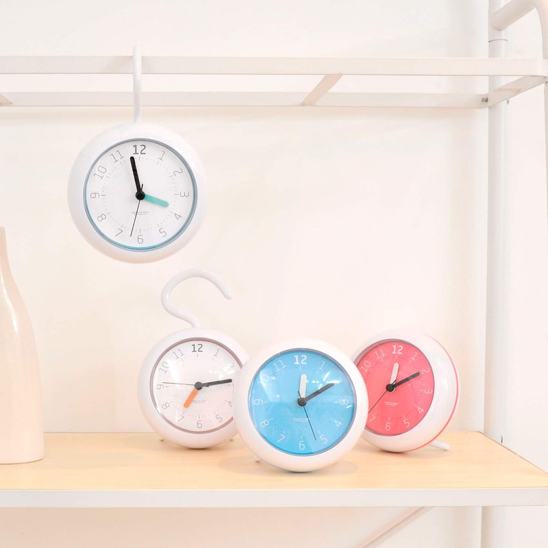 Mooas Silent Waterproof 3-in-1 Clock - Bathroom & Shower Use,