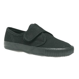 Boys Girls School Pumps PE Gym Black/White Plimsolls Trainers Adult Lace Dance Ballet Plain Plimsoles - Non Marking Sole