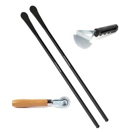 FYxombrious 2PCS Tire Bar, 33220 Mt and Demount Spoon, 30 in, 3/4 in,Includes Tire Patch Roller, Scraping Cutter, Tire Spoon Suitable for Changing Tires on A Wide Range of Vehicles.