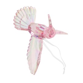 TOYANDONA Transparent Bird Pendant Decorative Birds Hanging Ornament Crystal Bird Pendant Figure Pendant Flying Figure Pink Acrylic