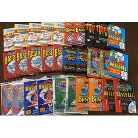 Big Wholesale Lot of 300 Unopened Old Vintage Baseball Cards in Packs FREE SHIP
