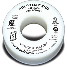 Anti-Seize 46270 POLY-TEMP® XHD Extra Heavy Duty PTFE Tape - 1-1/2" x 520"