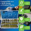 ZDBB 12 Sizes 378 Pcs Bonded Sealing Washer Kit,Automotive Self-Centred