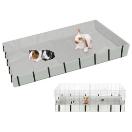 Mfsdai 55.9" x 28" Waterproof Guinea Pig Liner Base for C & C Grids Habitat,Washable Tarp Bottom Guinea Pig Bedding for Rabbits Hamsters Hedgehogs Ferrets Small Pets(No Cage)