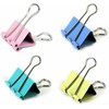 Assorted Colour Foldback Clips Paper Binder Clamps Clips Colour for