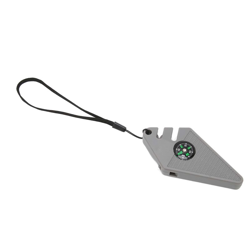 2PCS 6 in 1 Outdoor Knife Sharpener with Compass Survival