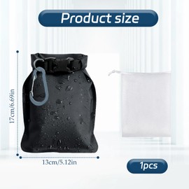 1Pcs Soap Box, Waterproof and Leakproof Travel Soap Case, Black Soap Bag, Portable Sealed Soap Holder Travel, Suitable for Travel, Camping and Outdoor (with Foaming Net and Carabiner)