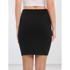 Urban CoCo Women's Basic Mini Pencil Skirt Slit High Waist