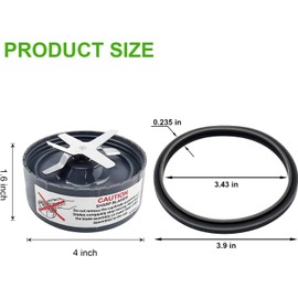 Replacement Extractor Blade, Fit for NutriBullet 600w / 900w Pro Extractor Blade Series with Comes with an additional silicone gasket sealing O-ring for NutriBullet Blender Blade Replacement Parts