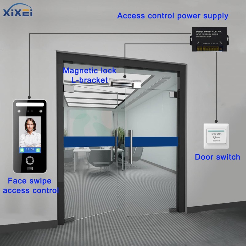 XIXEI Electric Magnetic Lock for Door 12VDC Holding Force 600lbs