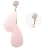 Nupuyai Druzy Crystal Stone/Shell Earrings for Women, Long Feather Stud